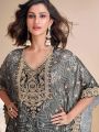 Elegant Kaftan Set in Viscos Crepe & Organza Silk