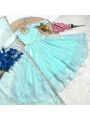 Elegant Traditional Aqua Blue Kids Gown Set