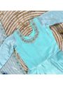 Elegant Traditional Aqua Blue Kids Gown Set