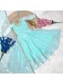 Elegant Traditional Aqua Blue Kids Gown Set