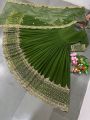 Elegant Festive  Green Embroidered Anarkali Gown Suit