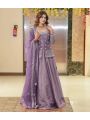 Ethnic Festive Dusty Lavender Shimmer Silk Lehanga Suit