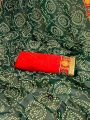 Ethnic Festive Green Viscose Georgette Saree 
