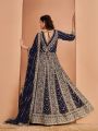 Authentic Navy Blue Embroidered Gown