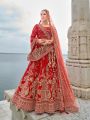 Bridel Red Lehanga Set
