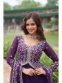 Faux Blooming Embroidered Gown with Dupatta