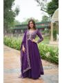 Faux Blooming Embroidered Gown with Dupatta