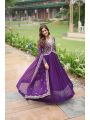 Faux Blooming Embroidered Gown with Dupatta