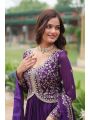 Faux Blooming Embroidered Gown with Dupatta