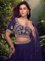 Authentic Violet Chinnon Silk Lehanga