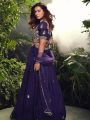 Authentic Violet Chinnon Silk Lehanga