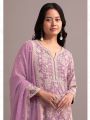 Traditional Festive Dusty Rose Pink Embroidered Sharara Suit 