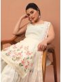 Elegant Heavy Georgette Pearl White Sharara Suit