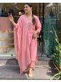 Ethnic Festive Traditional Blush Pink Pure Roman Silk Straight Suit