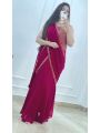 Elegant Traditional Rani Saree Gown Set