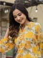 Traditional Casual  Twill Rayon Kurti Plazo Set