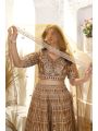 Luxe Golden Net Lehanga Set
