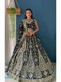Authentic Black Jalpari Silk Lehanga Set