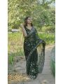Elegant Dark Green BarBari Silk Saree
