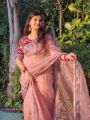 Pure Pink Organza Silk Saree