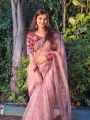 Pure Pink Organza Silk Saree