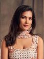 Elegant Ethnic Ivory Peach Floral Printed Lehanga Set