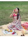 Elegant Causal Festive Off White Pure Gajji Silk Bandhej Saree