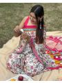 Elegant Causal Festive Off White Pure Gajji Silk Bandhej Saree