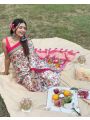 Elegant Causal Festive Off White Pure Gajji Silk Bandhej Saree