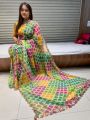 Elegant Festive Multicolor Viscose Georgette Saree