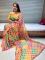 Ethnic Elegant Festive Multi-Hued Viscose Georgette Saree