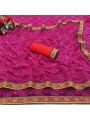 Traditional Festive Rani Pink Viscose Georgette Saree