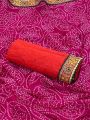 Traditional Festive Rani Pink Viscose Georgette Saree