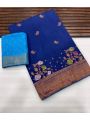 Traditional Festive Navy Blue Pure Banarasi Dola Silk Saree