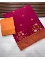 Ethnic Traditional Festive Maroon Pure Banarasi Dola Silk Saree