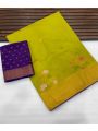 Ethnic Traditional Mehandi Green Pure Banarasi Dola Silk