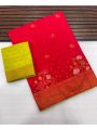 Elegant Traditional Festive Red Pure Banarasi Dola Silk