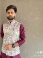 Ethnic Traditional Wine Banglore Silk Kurta Pajama Set