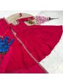 Elegant Traditional  Rani Pink  Kids Gown Set