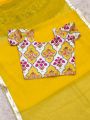 Ethnic Elegant Traditional Yellow Georgette Kids Lehanga Saree