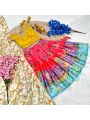 Traditional Ethnic Mustard Yellow Chinnon Kids Lehanga Choli Set