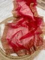Elegant Festive Traditional Burgundy Pure Soft Silk Organza Saree