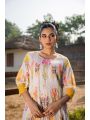 Elegant Ethnic Off White Cotton  Kurta Pant Set