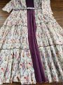 Elegant Casual Festive Cream Multicolor Cotton Gown