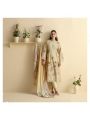 Ethnic Traditional Pastel Yellow Lawn Floral Embroidered Straight Suit