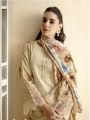 Ethnic Traditional Pastel Yellow Lawn Floral Embroidered Straight Suit