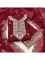 Ethnic Traditional Maroon Georgette Straight Suit