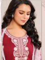 Elegant Traditional Maroon Rayon Straight Suit
