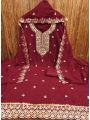Ethnic Traditional Maroon Georgette Straight Suit
