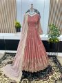 Ethnic Traditional Peach Georgette Anarkali Suit